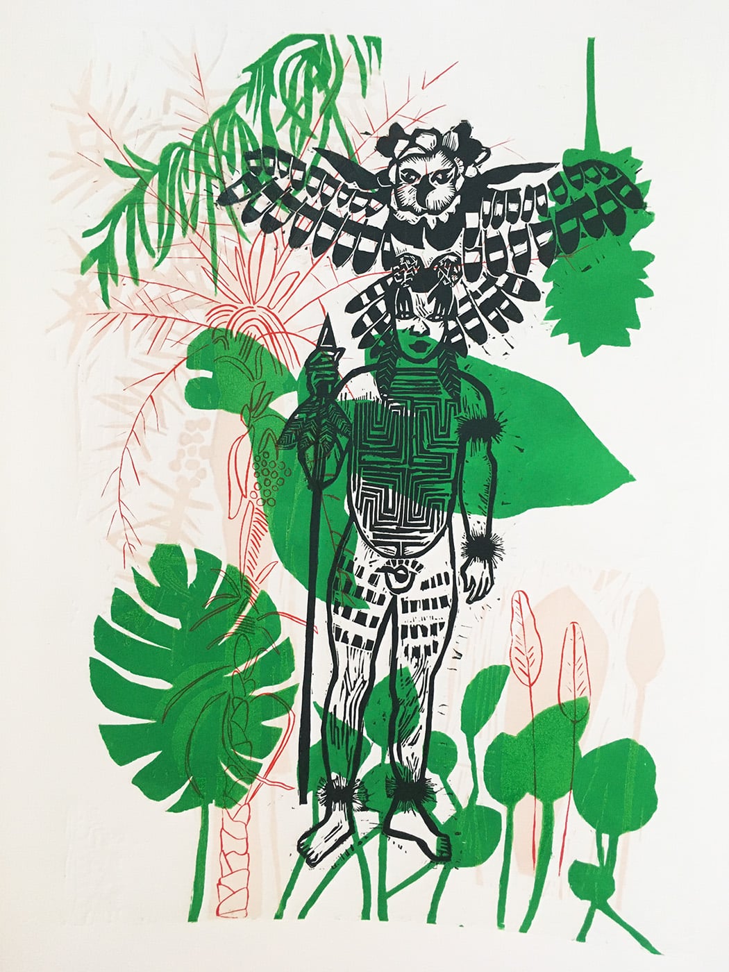 Indien - Gravure sur bois, sur lino et sérigraphie - Image 1