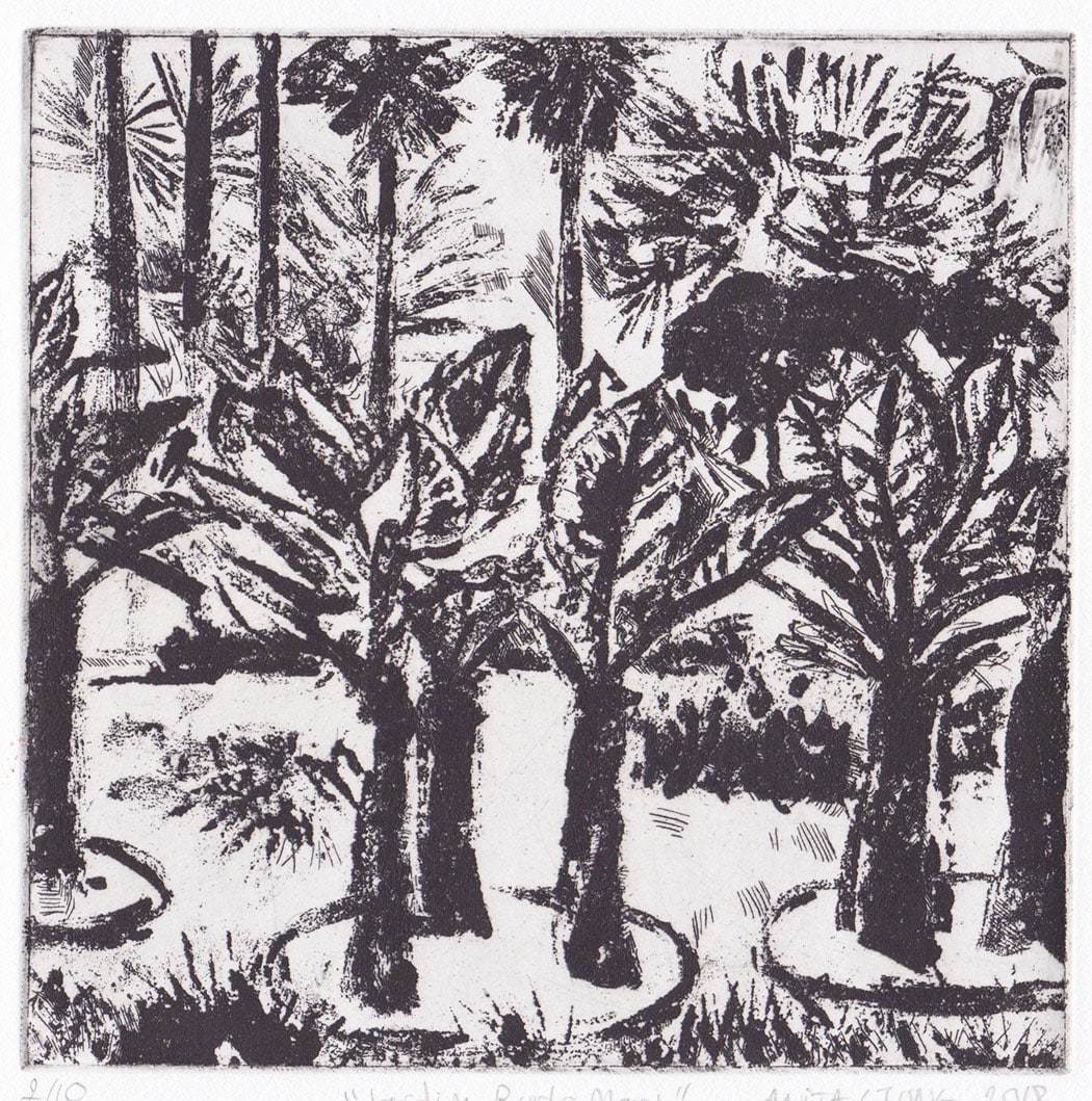 Jardim Burle Marx - Eau-forte sur cuivre - Image 1