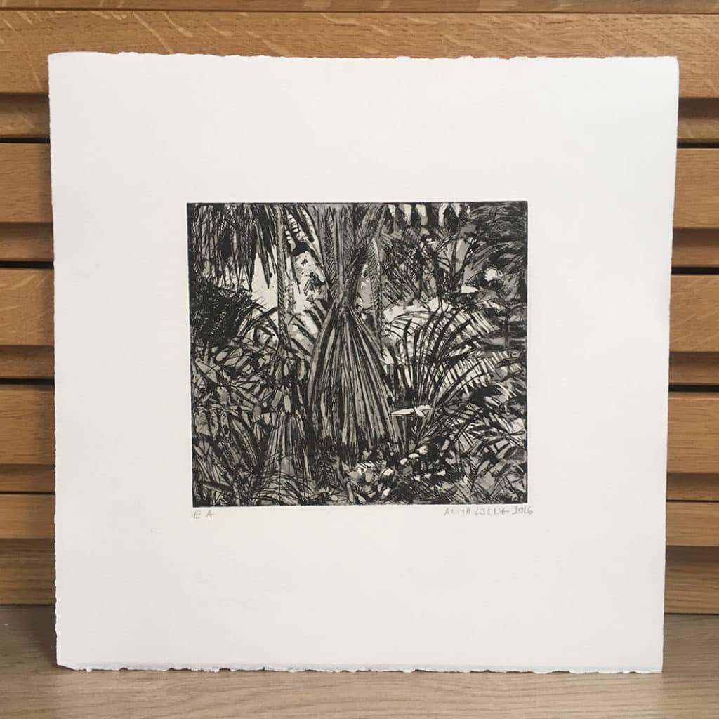 Forêt amazonienne - Eau-forte sur cuivre