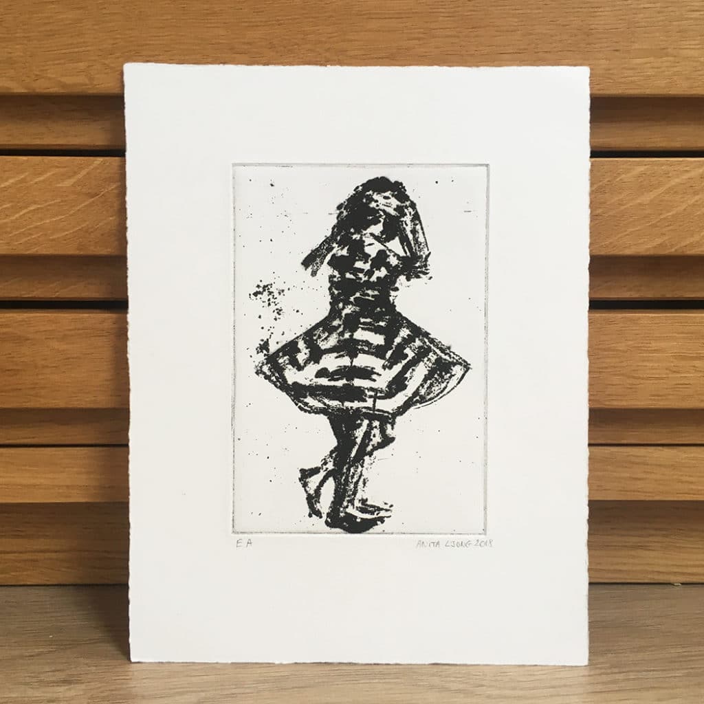 Menina dançando - Gravure au sucre sur zinc