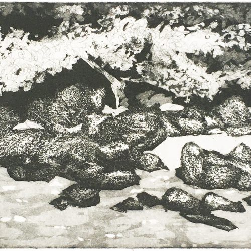 Rochers -Eau-forte sur cuivre - Image 1