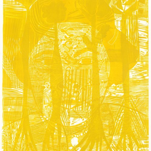 Femme arbre, gravure sur bois et sur lino