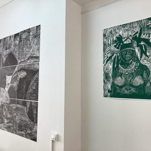 Indienne verte, gravure sur bois - Image 2