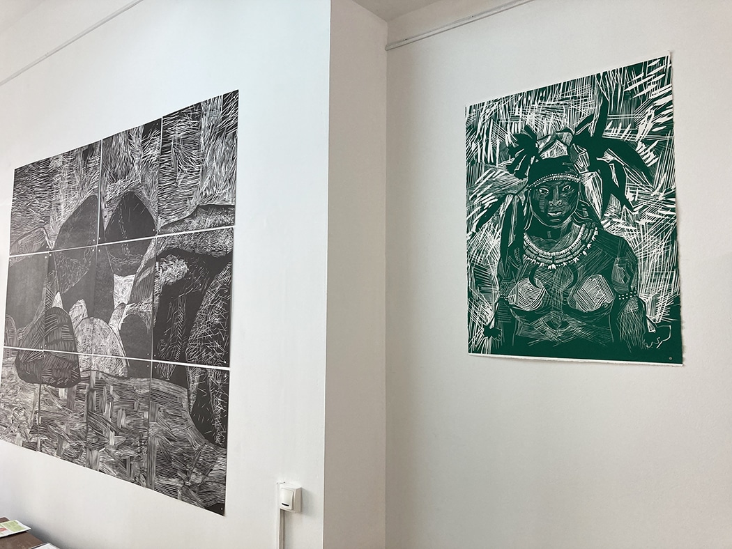 Indienne verte, gravure sur bois - Image 2