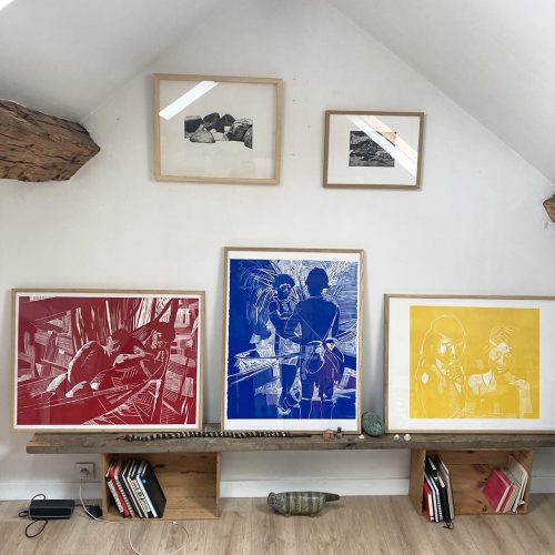 Dans le hamac, gravure sur bois - Image 2