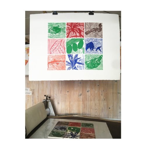 Para a terra azul, gravure sur bois - Image 2
