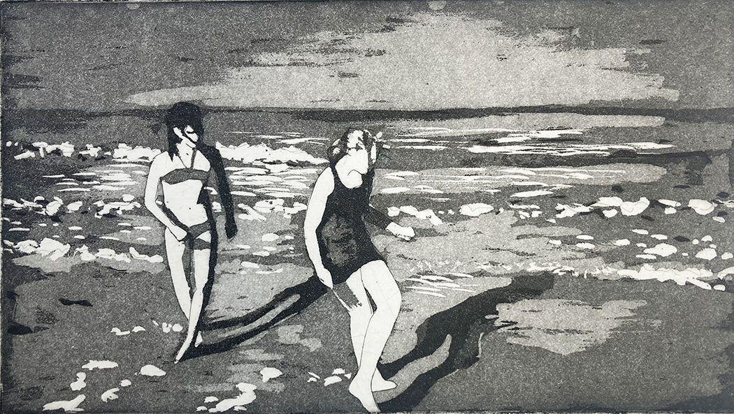 Jeunes filles Normandie, eau-forte sur cuivre - Image 1