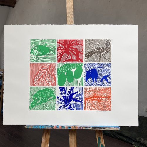 Para a terra azul, gravure sur bois - Image 3