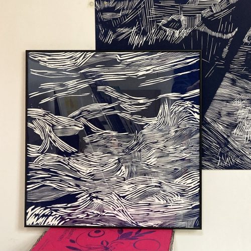 Rochers 2 M2, gravure sur bois - Image 2