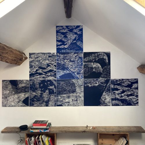 Rochers 2 M11, gravure sur bois - Image 2