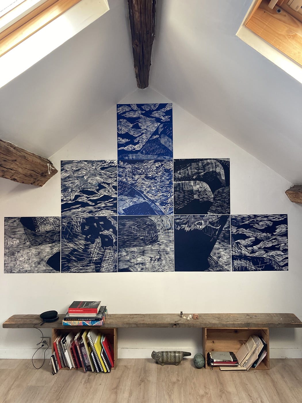 Rochers 2 M11, gravure sur bois - Image 2