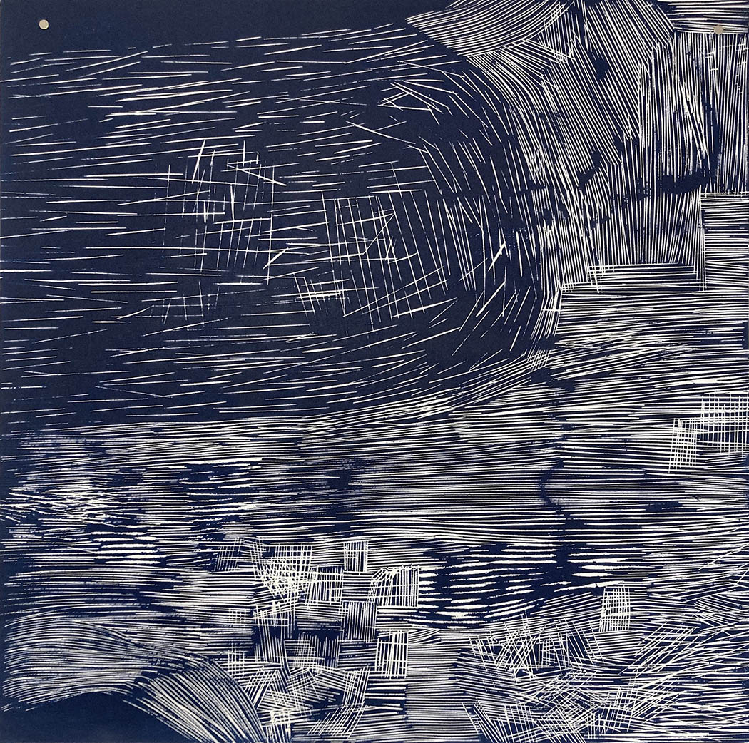 Rochers 2 M11, gravure sur bois - Image 1