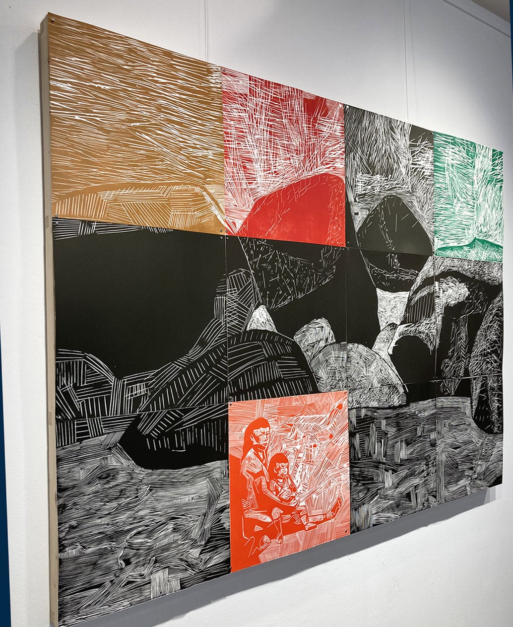 Rochers 1 couleur, gravure sur bois - Image 2
